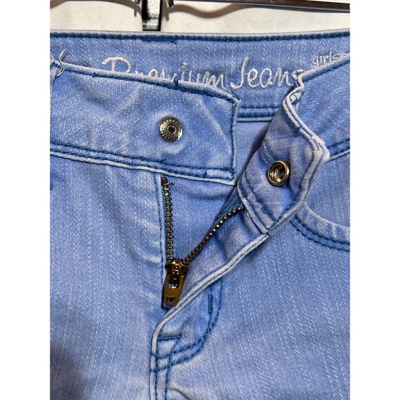 Girls Justice Premium Light Blue Denim Bermuda Shorts Size 8S Adjustable Waist C - Picture 7 of 10